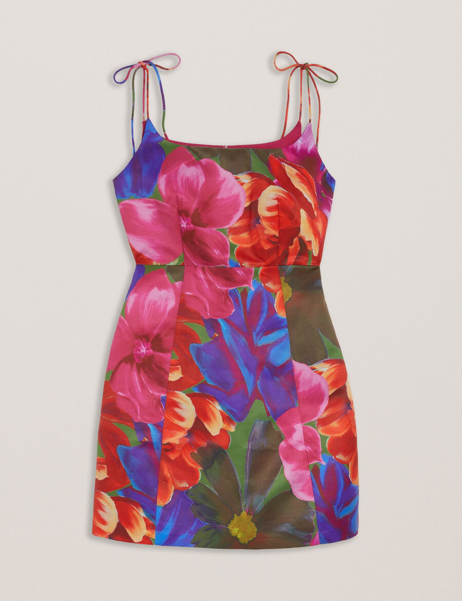 jyneen - mini-jurk met print en aansluitend lijfje