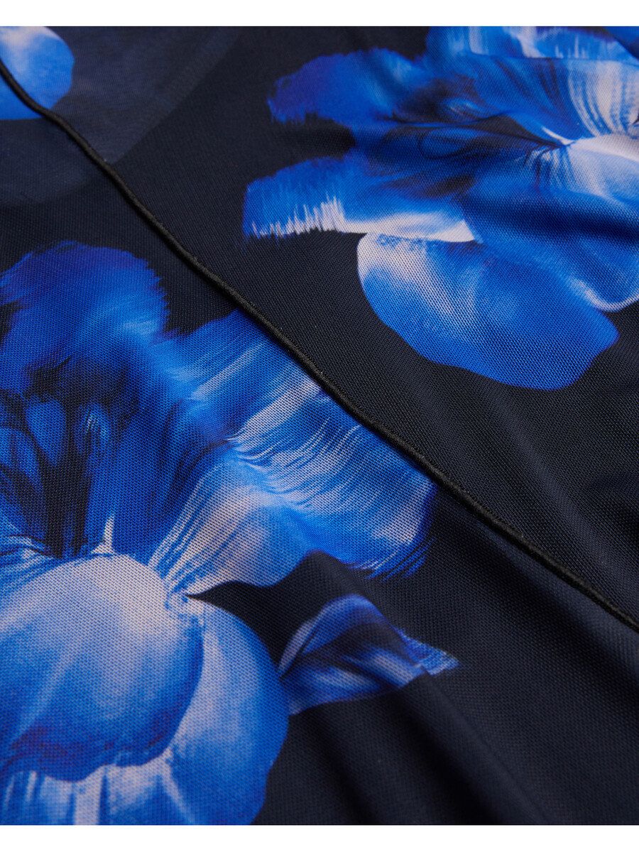 rozeen - jurk met lange mouwen en print van mesh