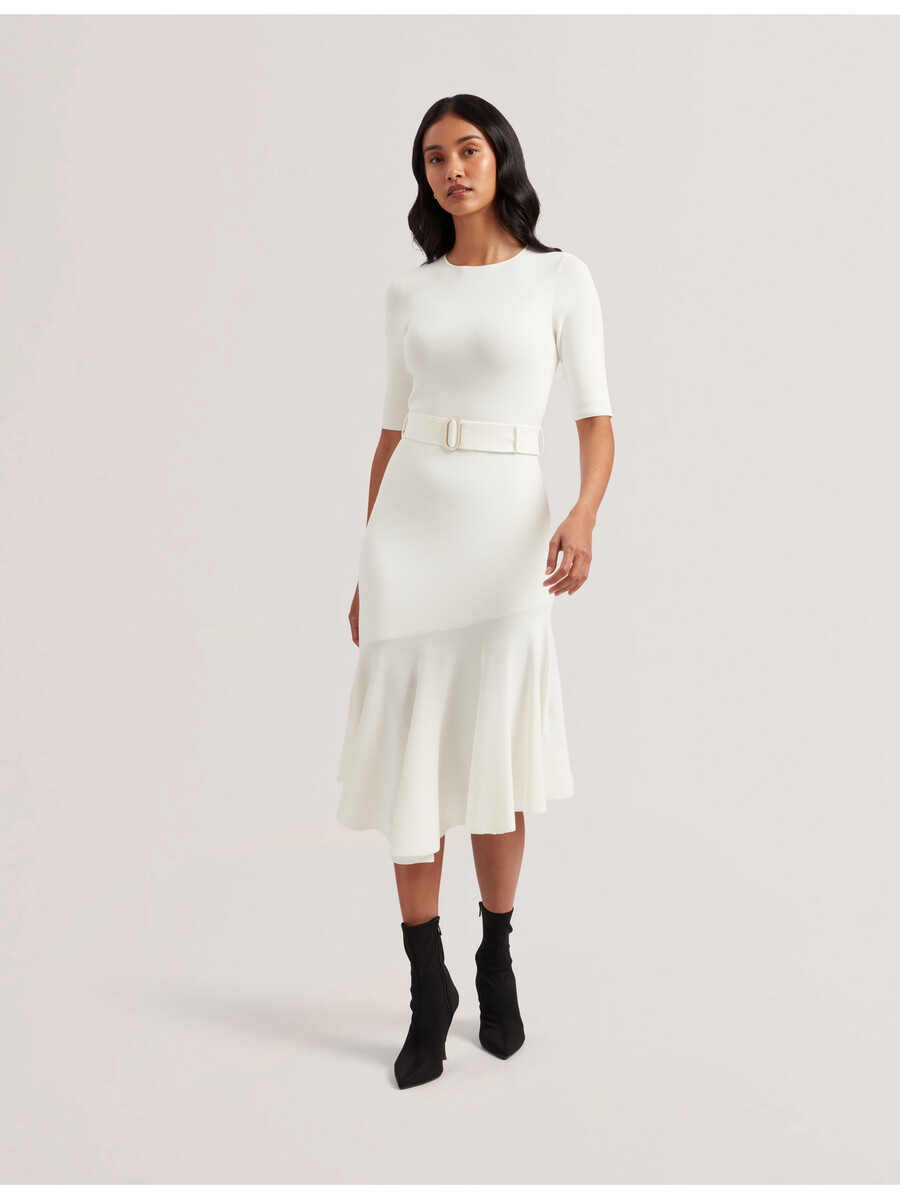 samalee - gebreide midi-jurk met flippy zoom