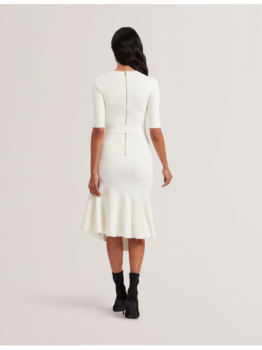 samalee - gebreide midi-jurk met flippy zoom