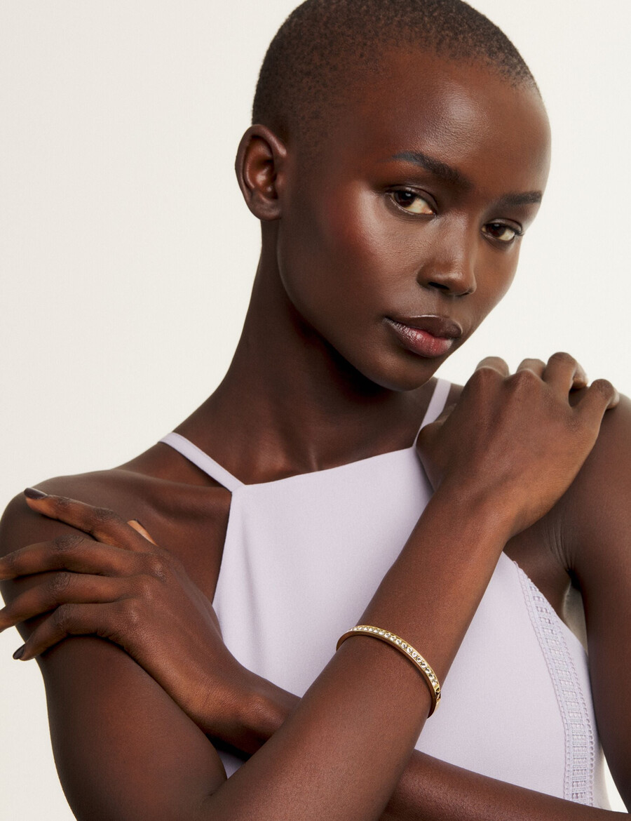 clemara - armband met kristallen scharnier