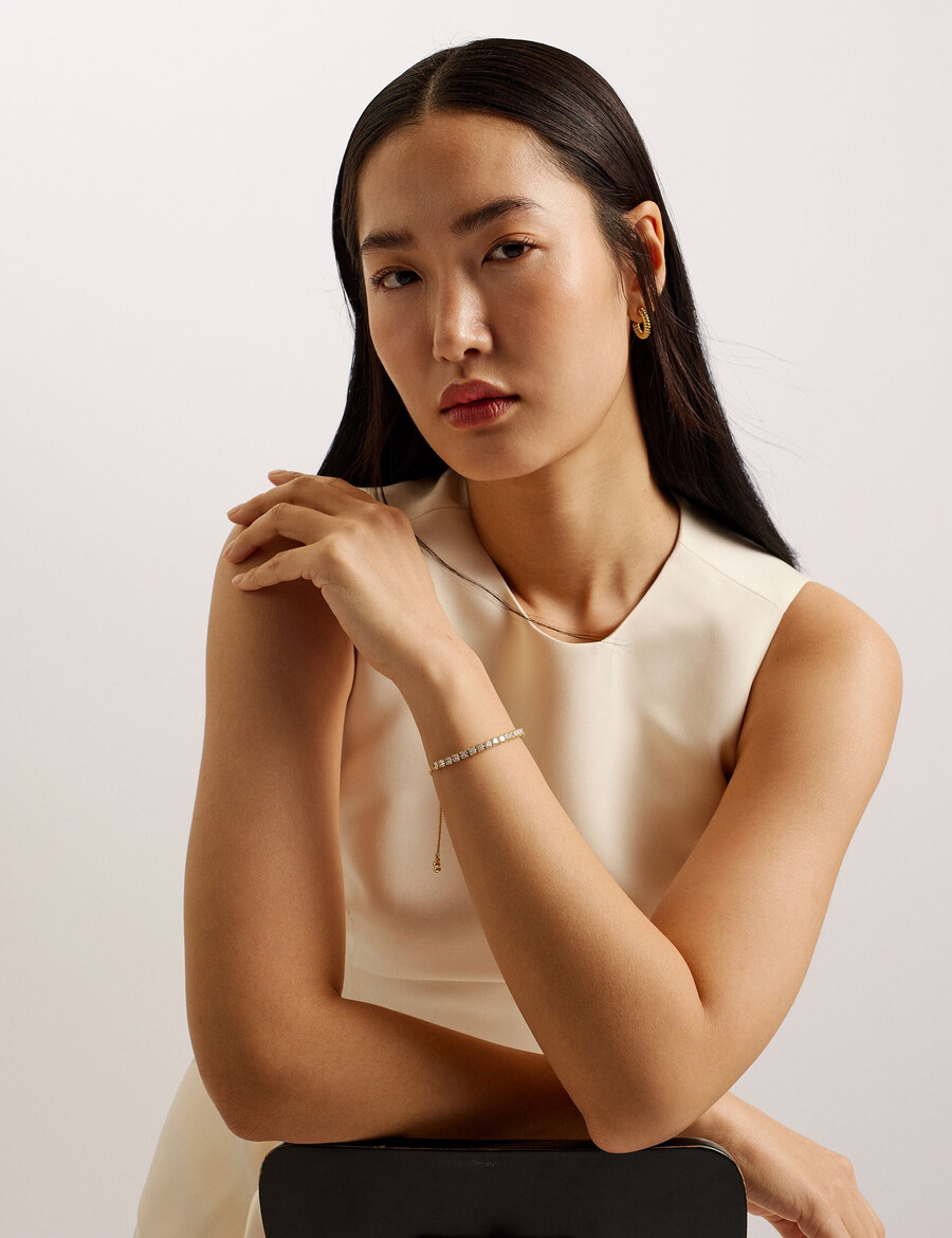 melrah - verstelbare tennisarmband met kristallen