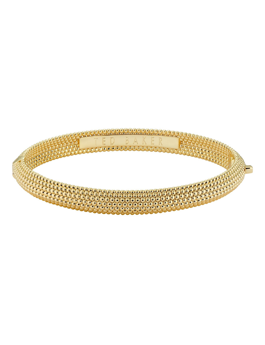 dotett - armband met gestippelde textuur en scharnier