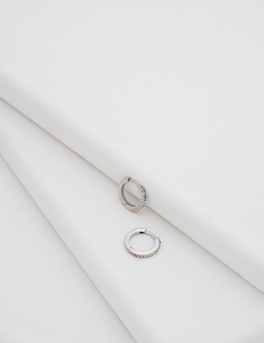 heplie - kristallen huggie hoop oorbellen