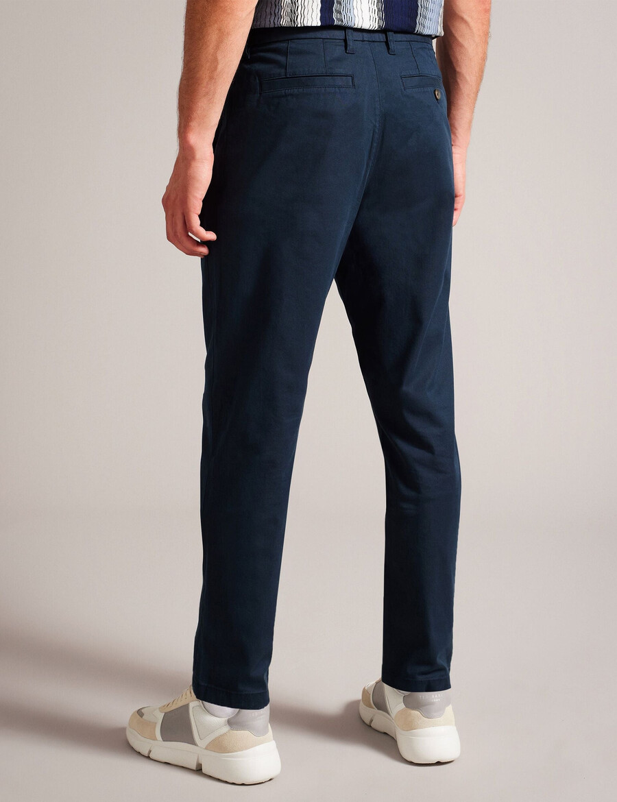 haybrn - normale pasvorm getextureerde chino broek