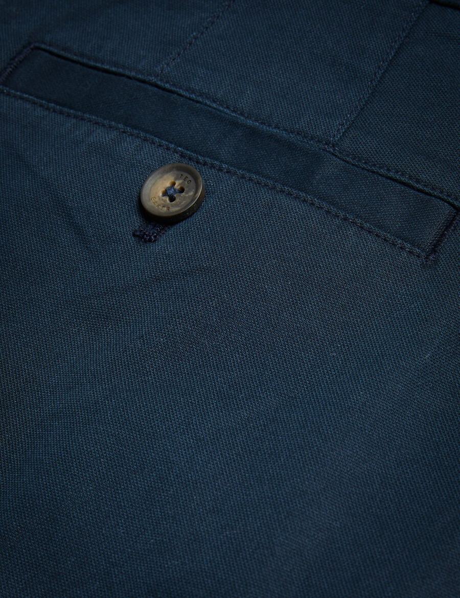 haybrn - normale pasvorm getextureerde chino broek