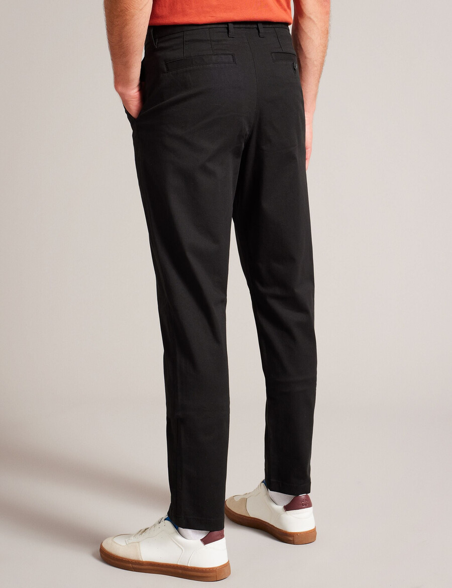 haybrn - normale pasvorm getextureerde chino broek