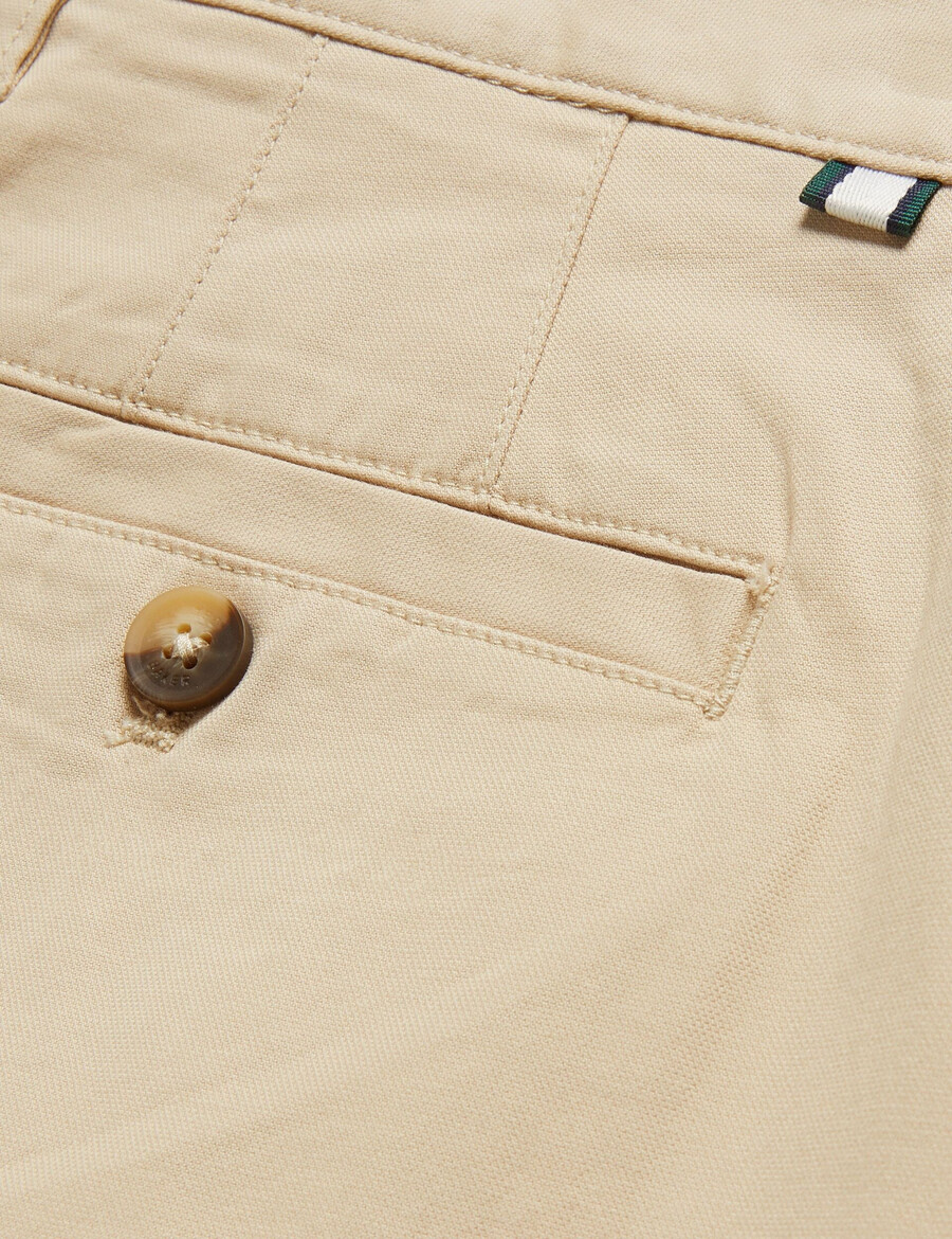 haybrn - normale pasvorm getextureerde chino broek