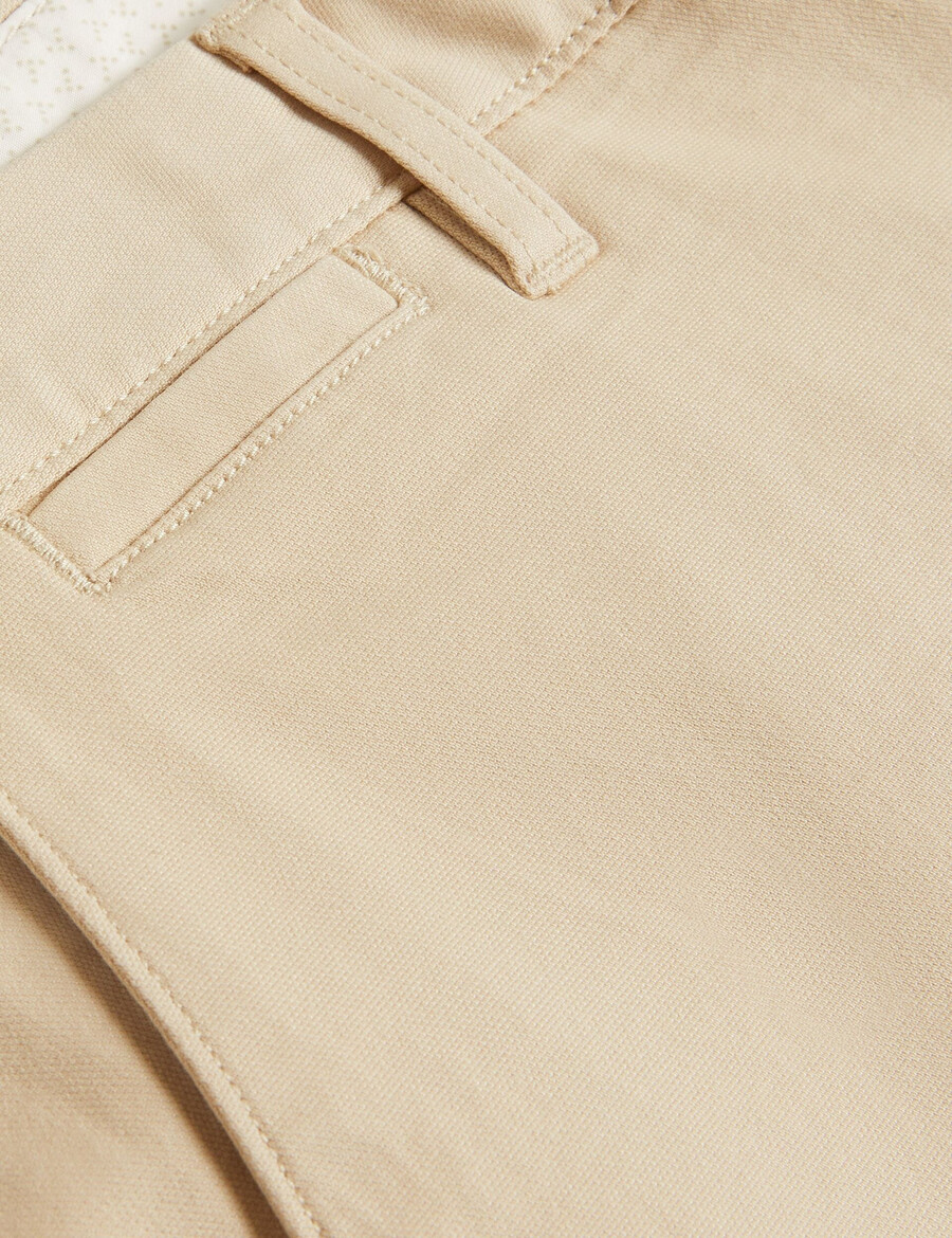 haybrn - normale pasvorm getextureerde chino broek
