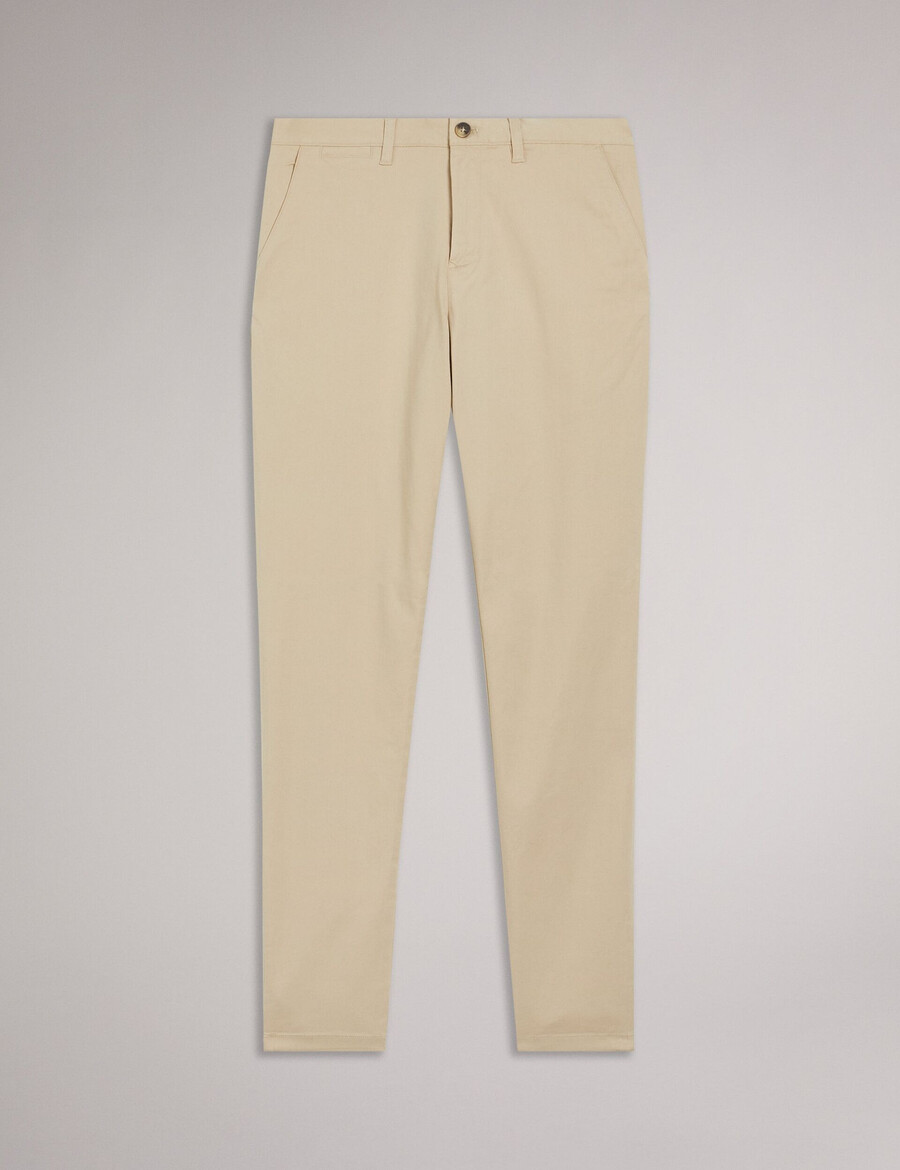 haybrn - normale pasvorm getextureerde chino broek
