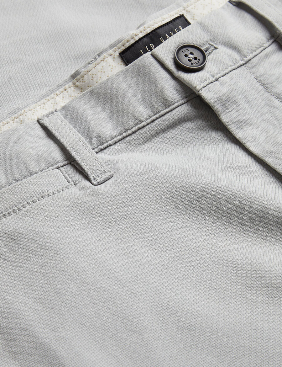 haybrn - normale pasvorm getextureerde chino broek