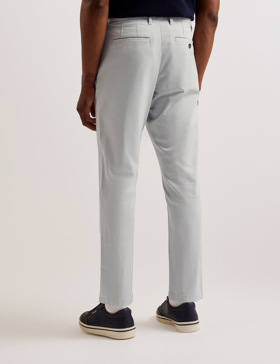 haybrn - normale pasvorm getextureerde chino broek