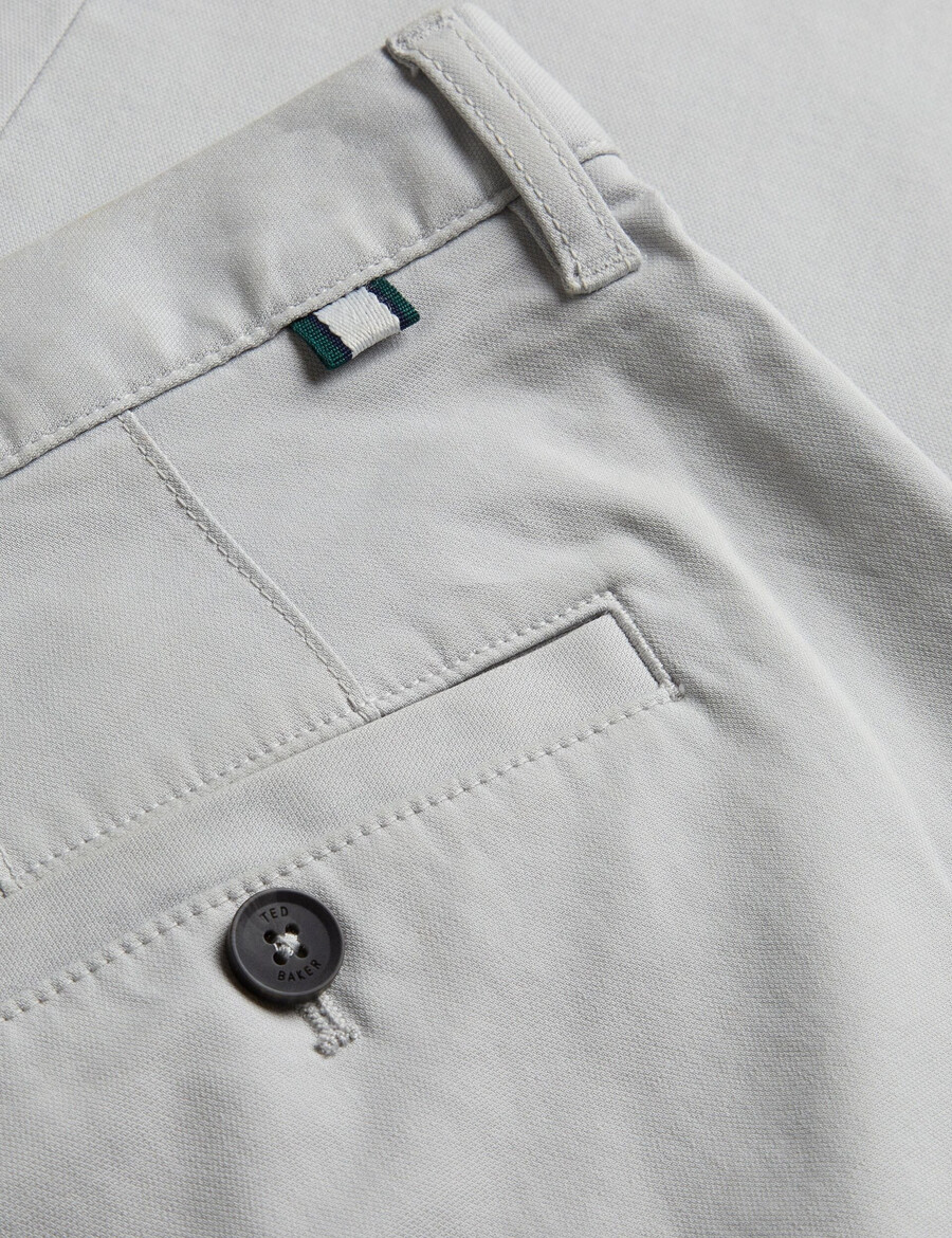 haybrn - normale pasvorm getextureerde chino broek
