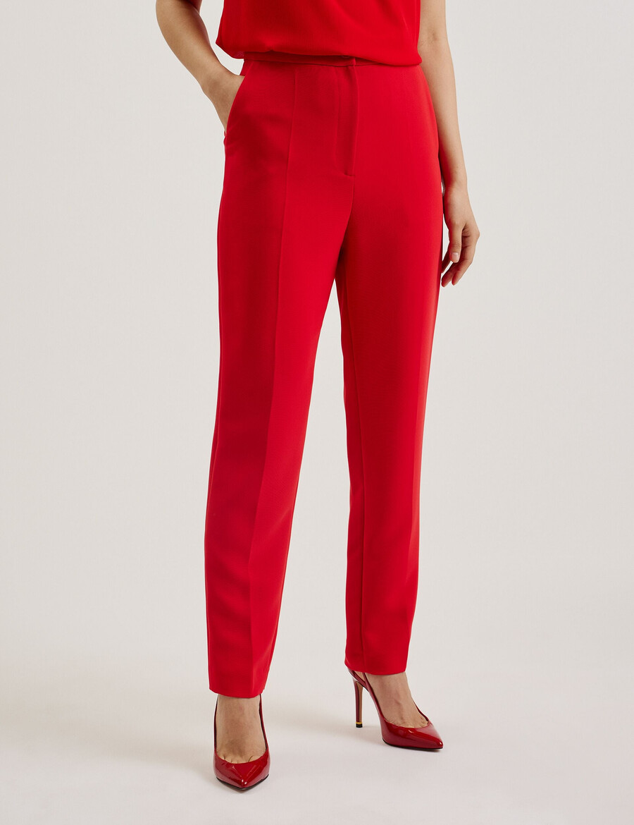 manattl - getailleerde broek met hoge taille en taps toelopende pijpen