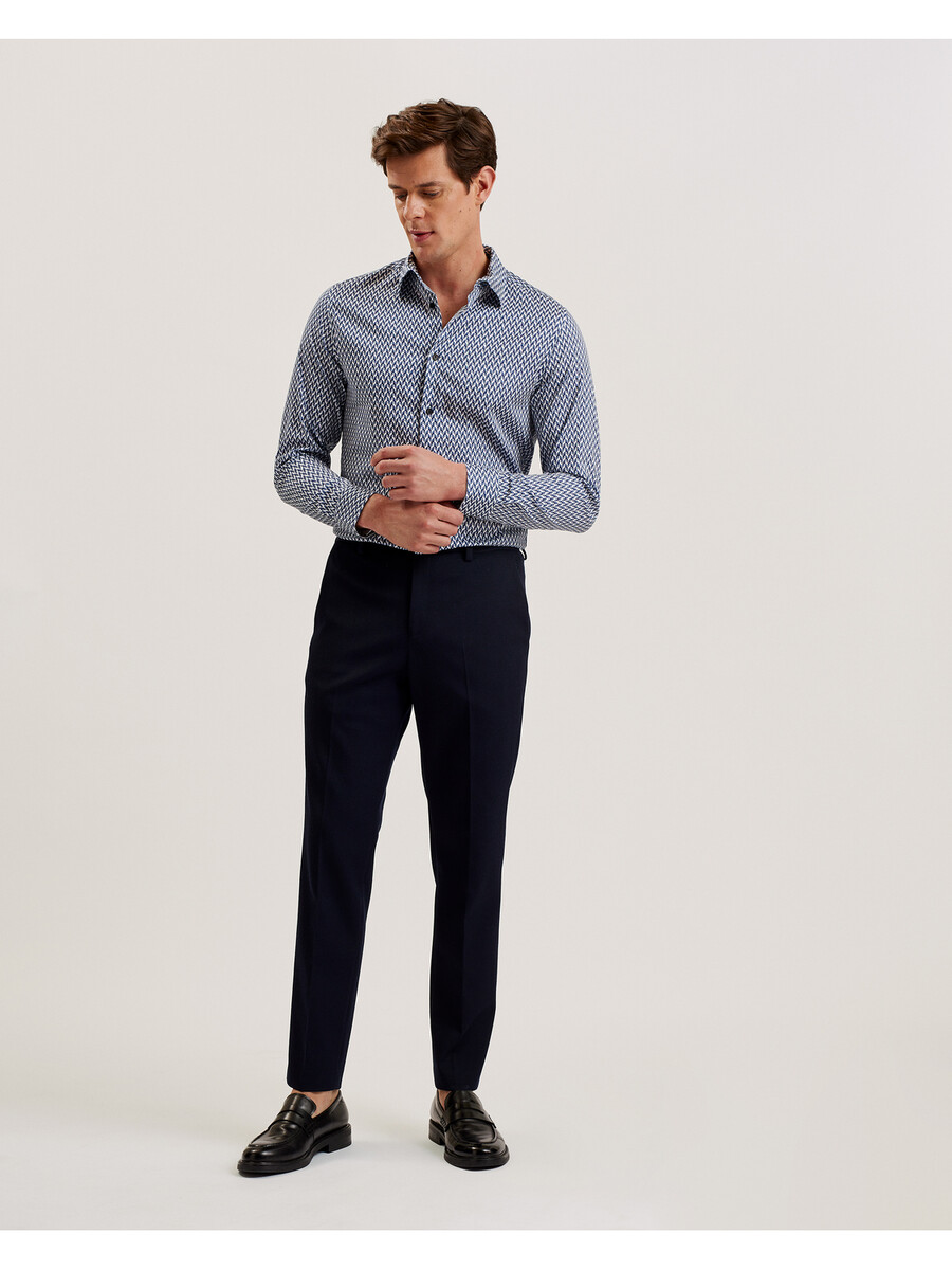 laceby - slim fit shirt met lange mouwen en geometrische print