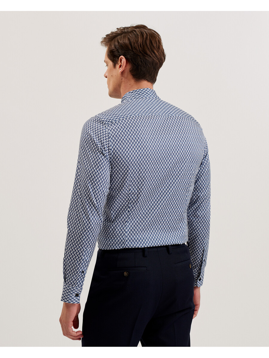 laceby - slim fit shirt met lange mouwen en geometrische print
