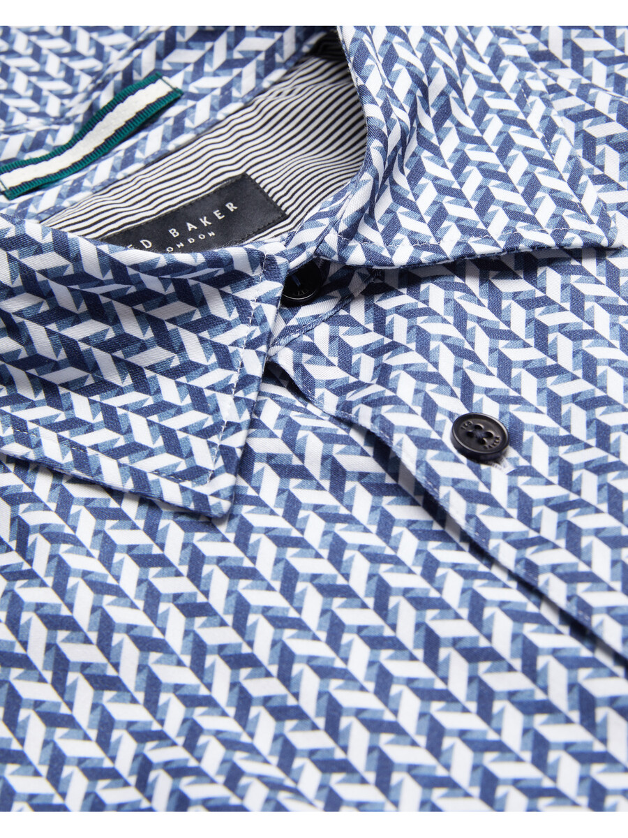 laceby - slim fit shirt met lange mouwen en geometrische print
