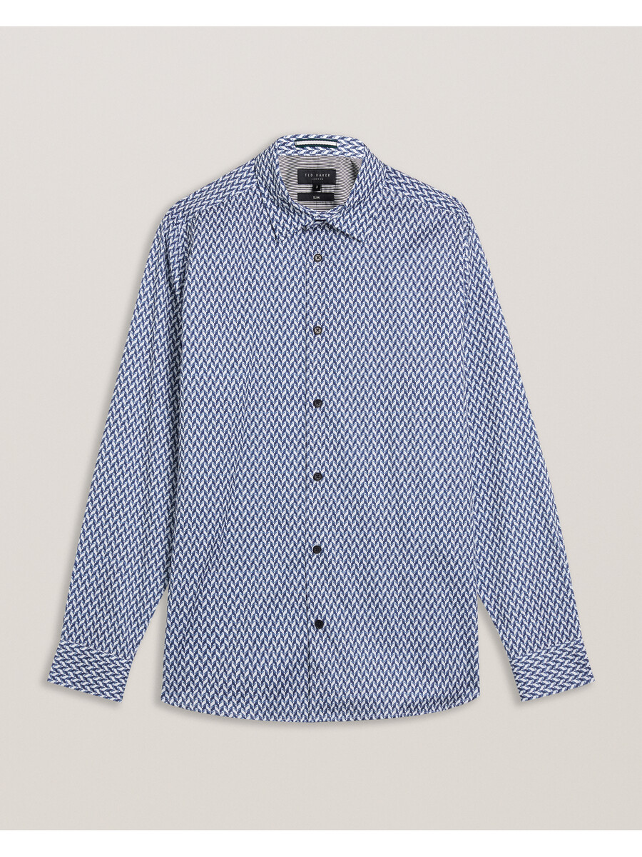 laceby - slim fit shirt met lange mouwen en geometrische print