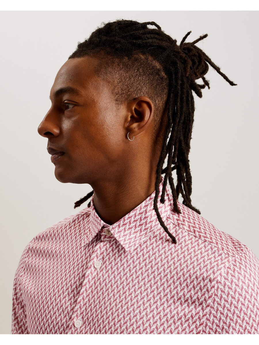 laceby - slim fit shirt met lange mouwen en geometrische print