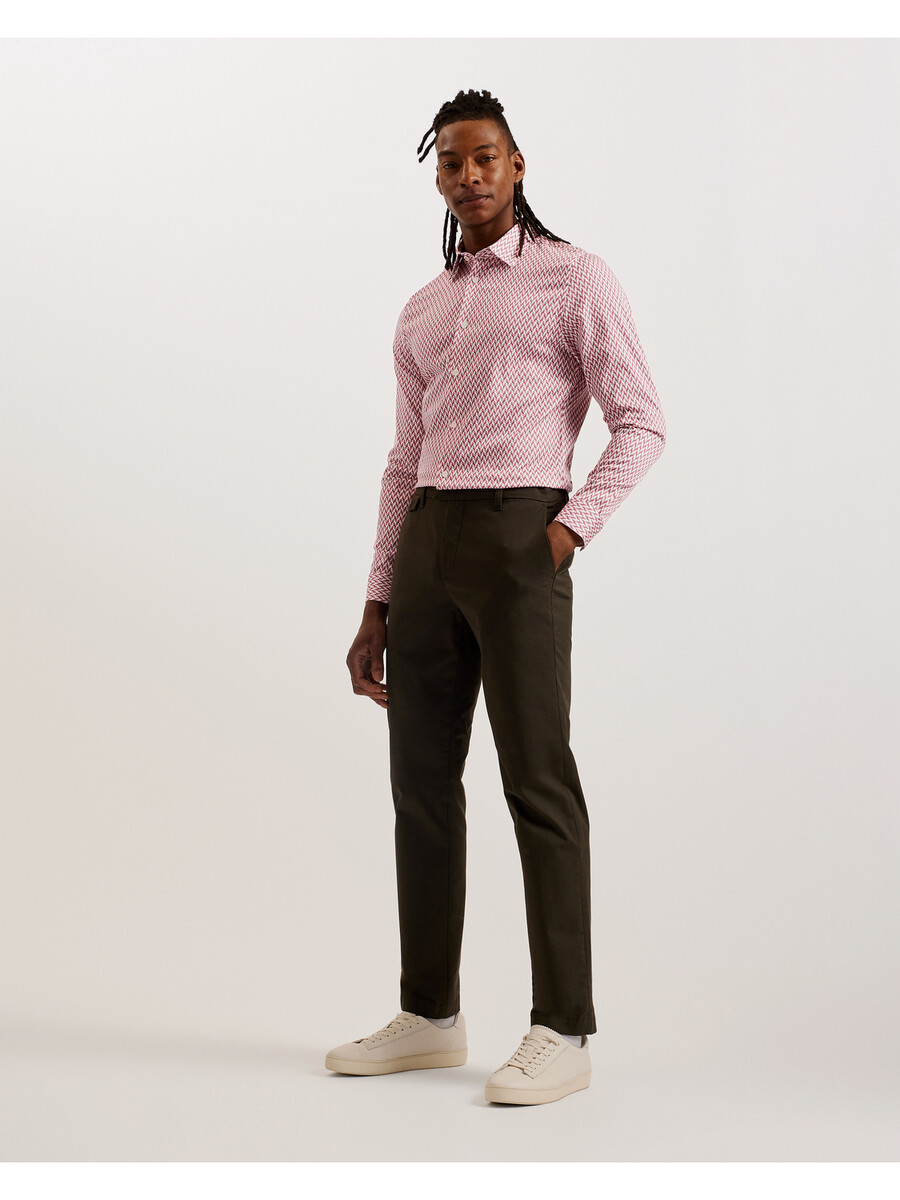 laceby - slim fit shirt met lange mouwen en geometrische print