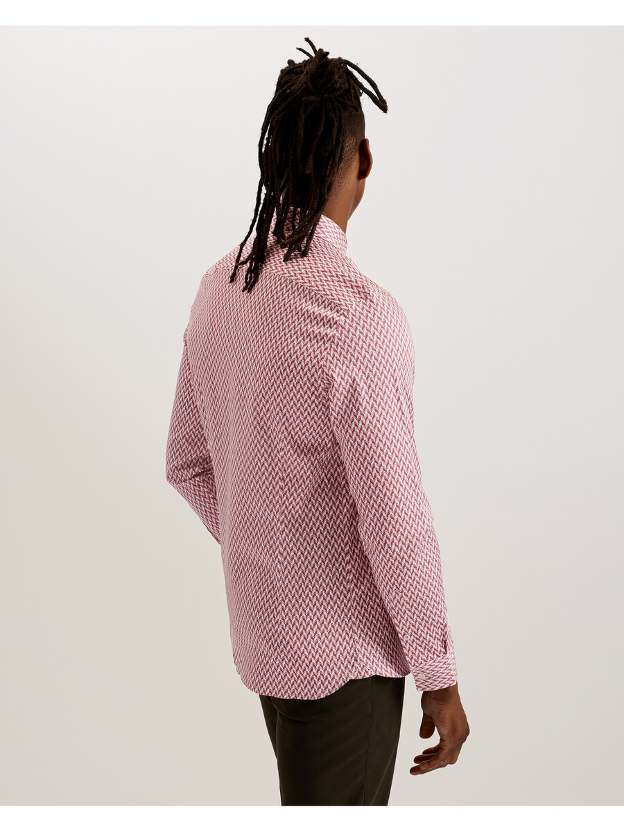 laceby - slim fit shirt met lange mouwen en geometrische print