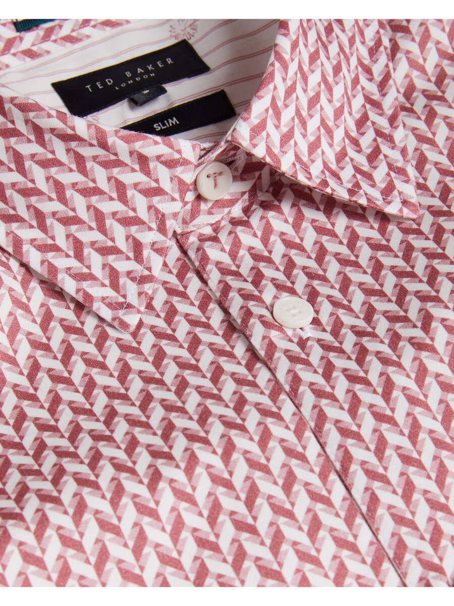 laceby - slim fit shirt met lange mouwen en geometrische print