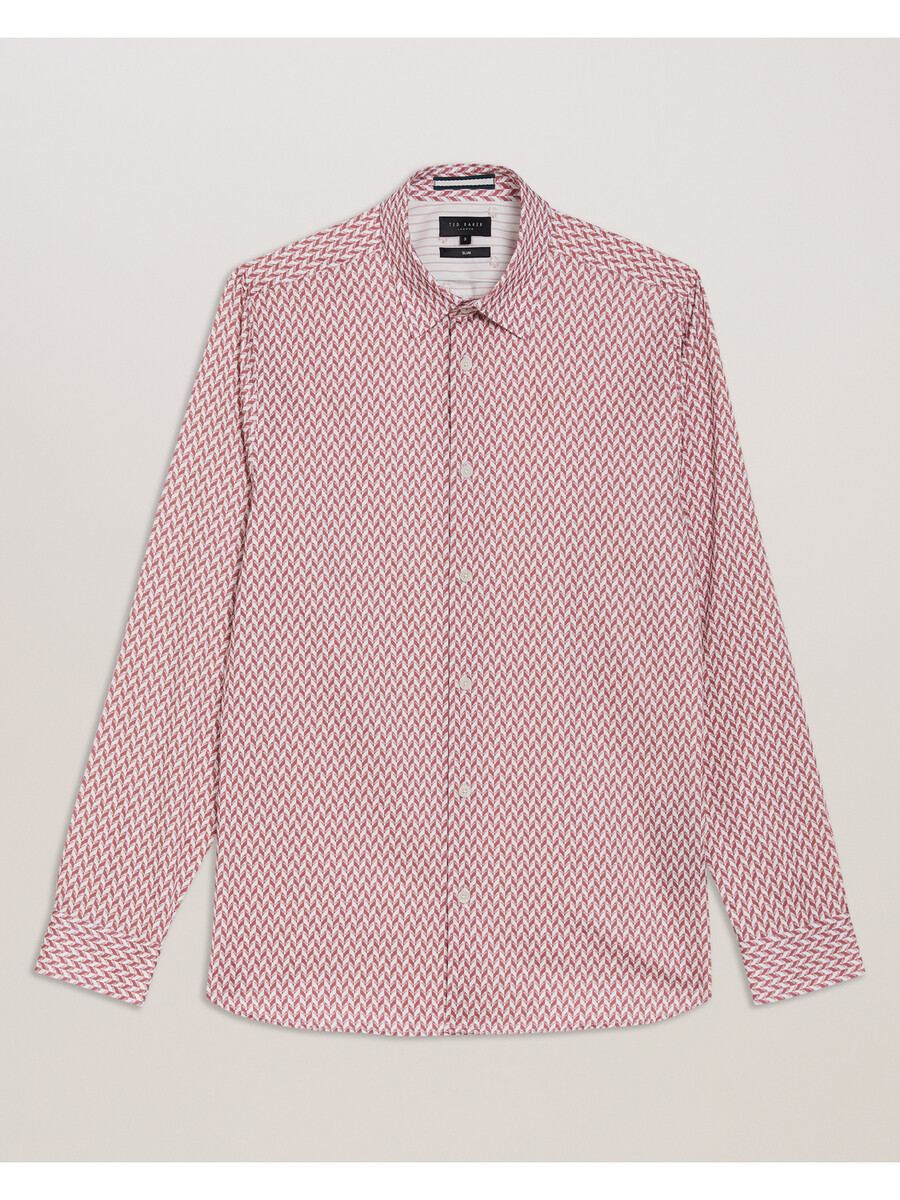 laceby - slim fit shirt met lange mouwen en geometrische print