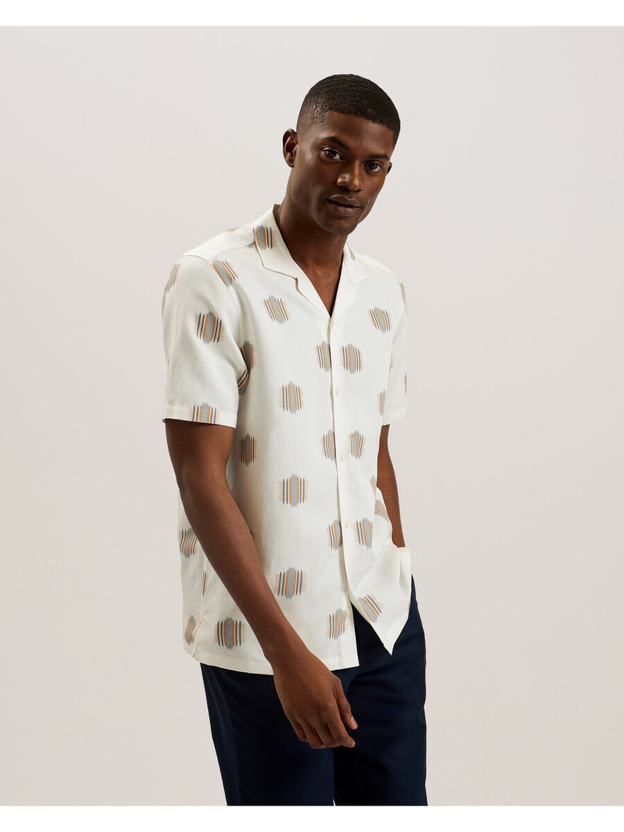 dimitre - bedrukt t-shirt met korte mouwen van katoenmix