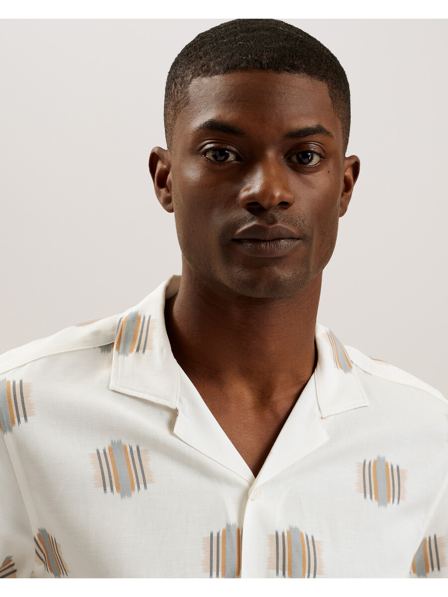 dimitre - bedrukt t-shirt met korte mouwen van katoenmix
