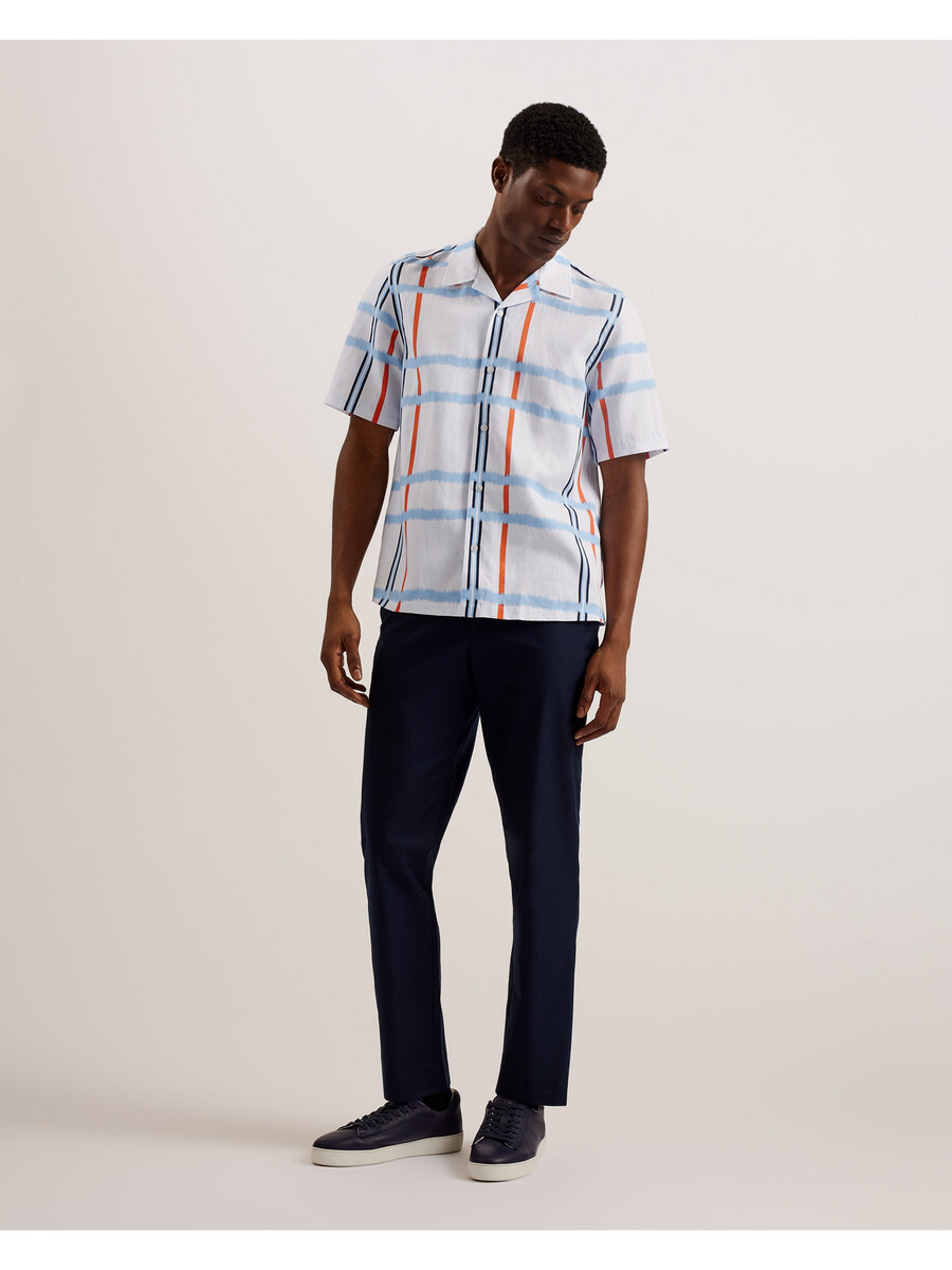 gardon - relaxed t-shirt met korte mouwen en ruitprint