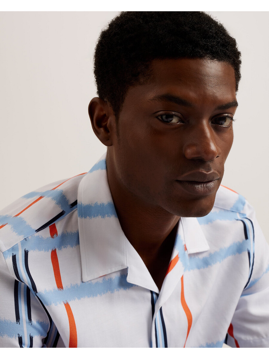 gardon - relaxed t-shirt met korte mouwen en ruitprint