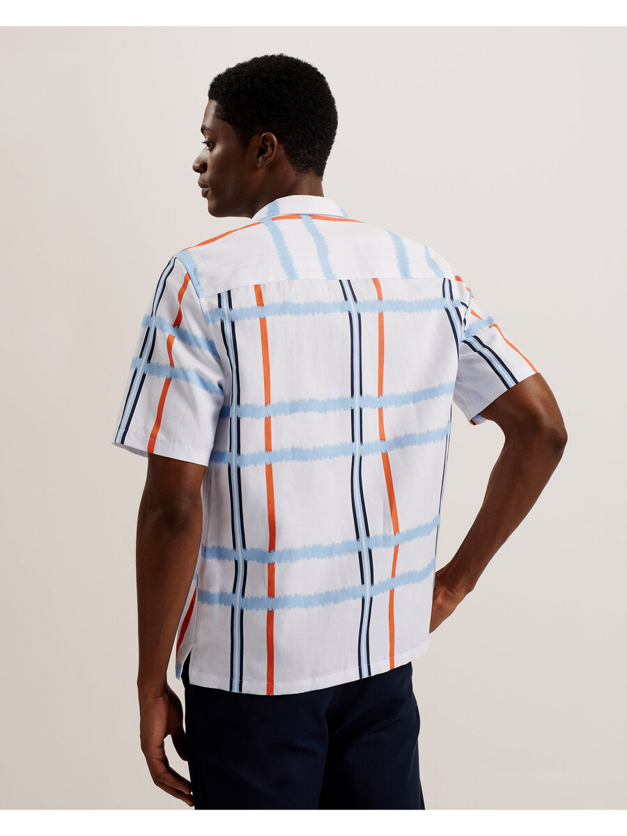 gardon - relaxed t-shirt met korte mouwen en ruitprint