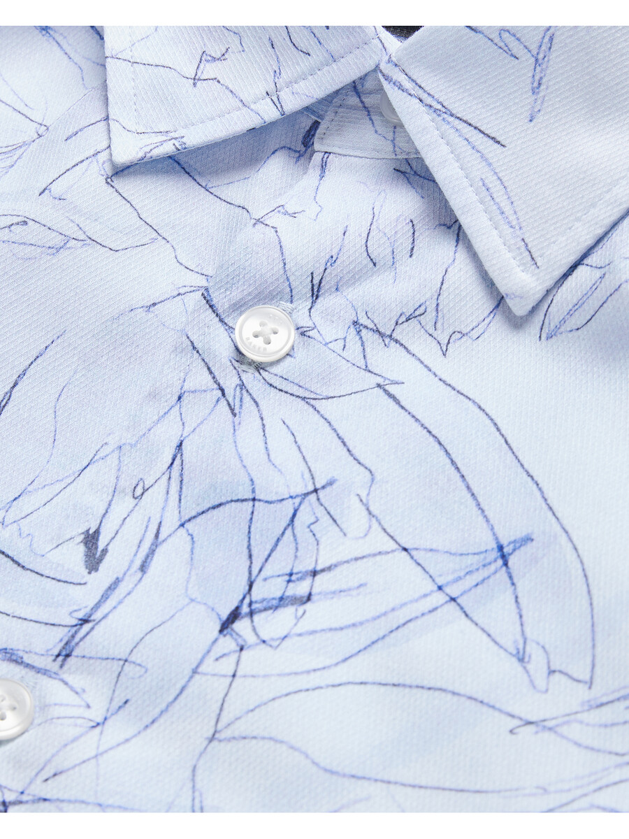 walesby - katoenen shirt met getekende bloemenprint
