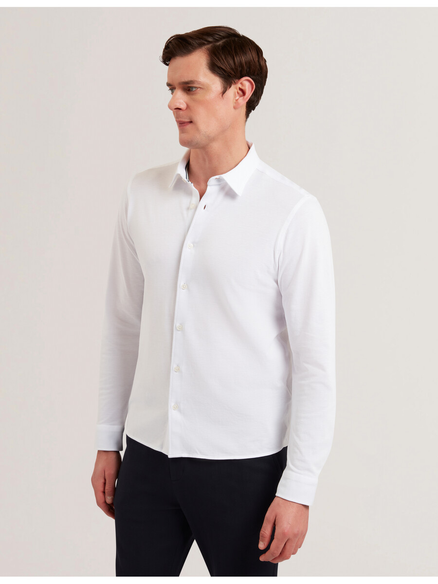 luckey - t-shirt met lange mouwen van katoenpiquéjersey normale maat
