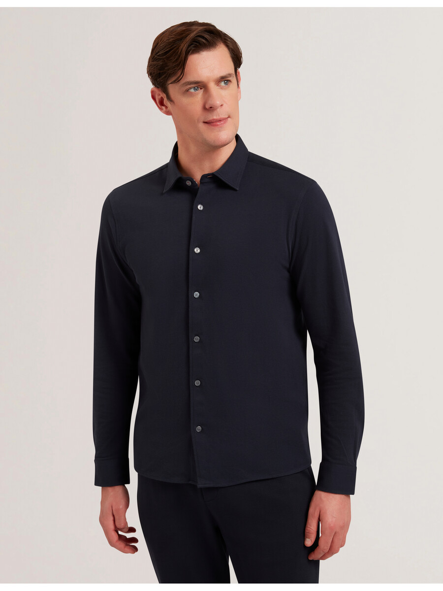 luckey - t-shirt met lange mouwen van katoenpiquéjersey normale maat