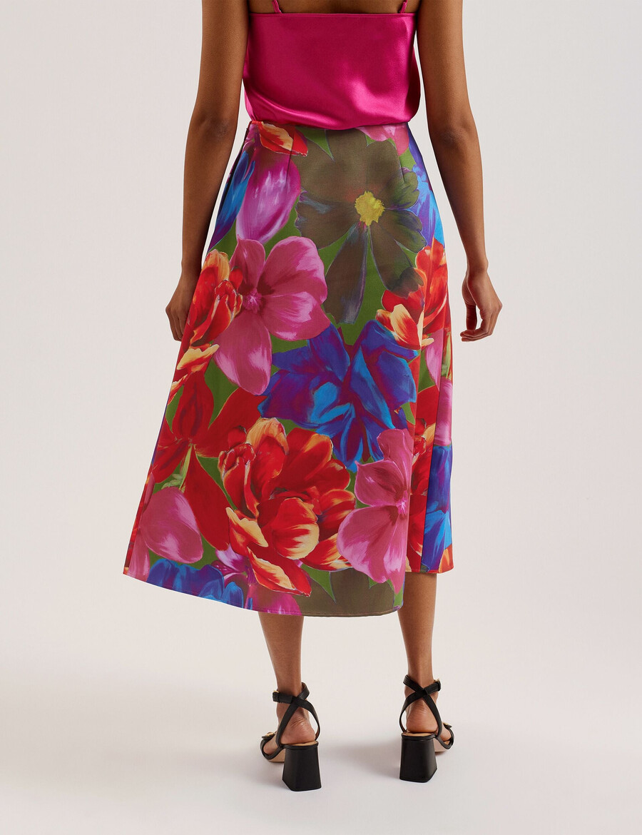 joralee - midi-wikkelrok met print
