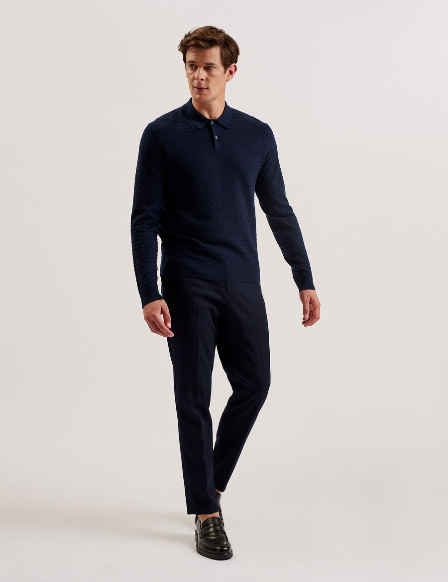 morar - t-gebreide polo met lange mouwen