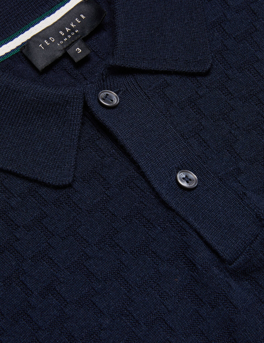 morar - t-gebreide polo met lange mouwen