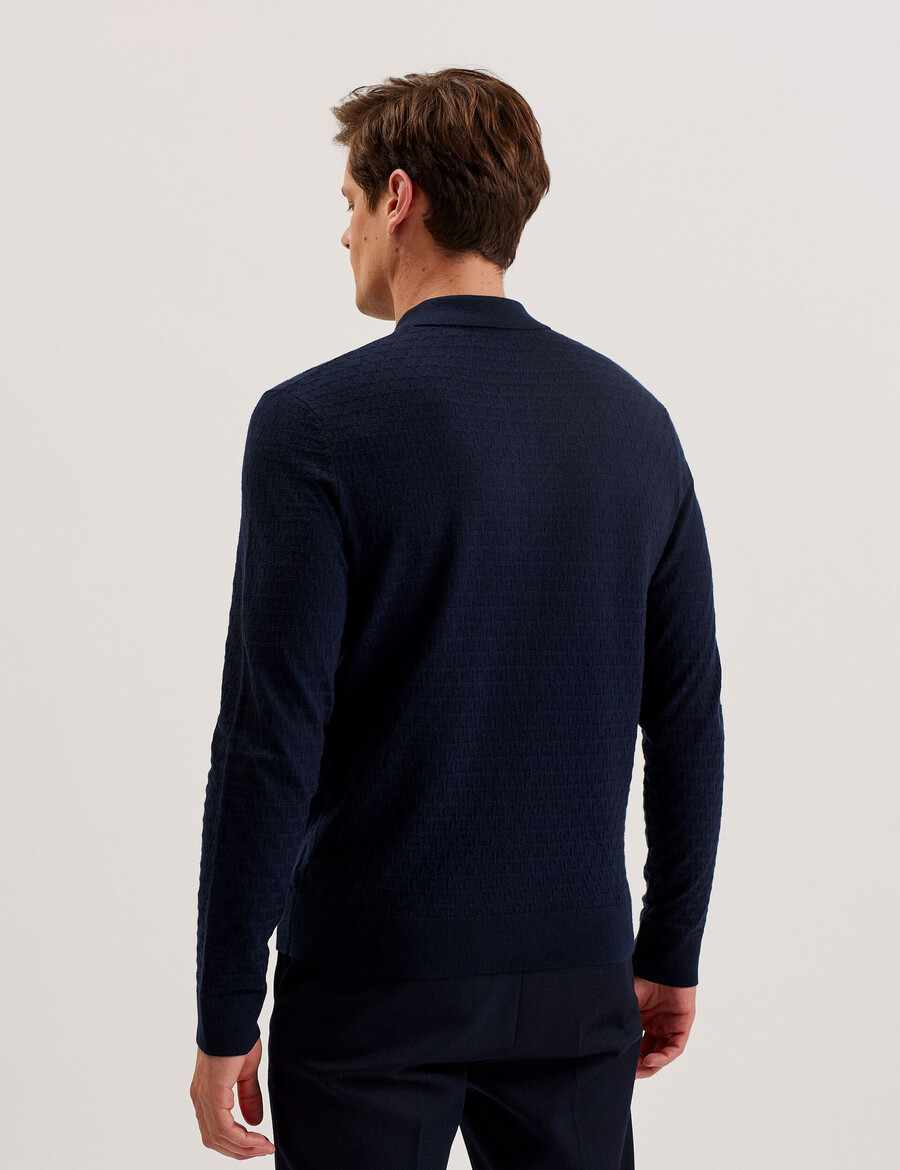 morar - t-gebreide polo met lange mouwen