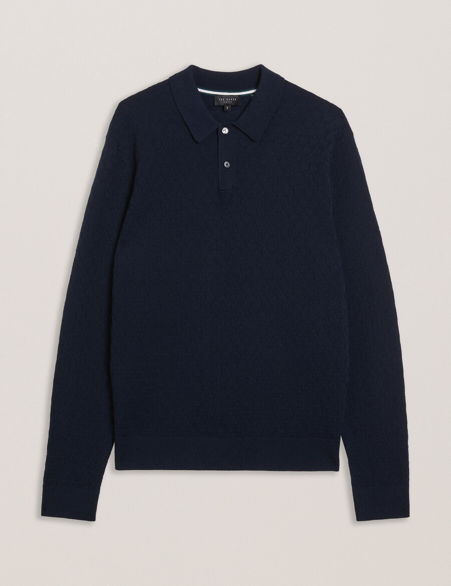 morar - t-gebreide polo met lange mouwen