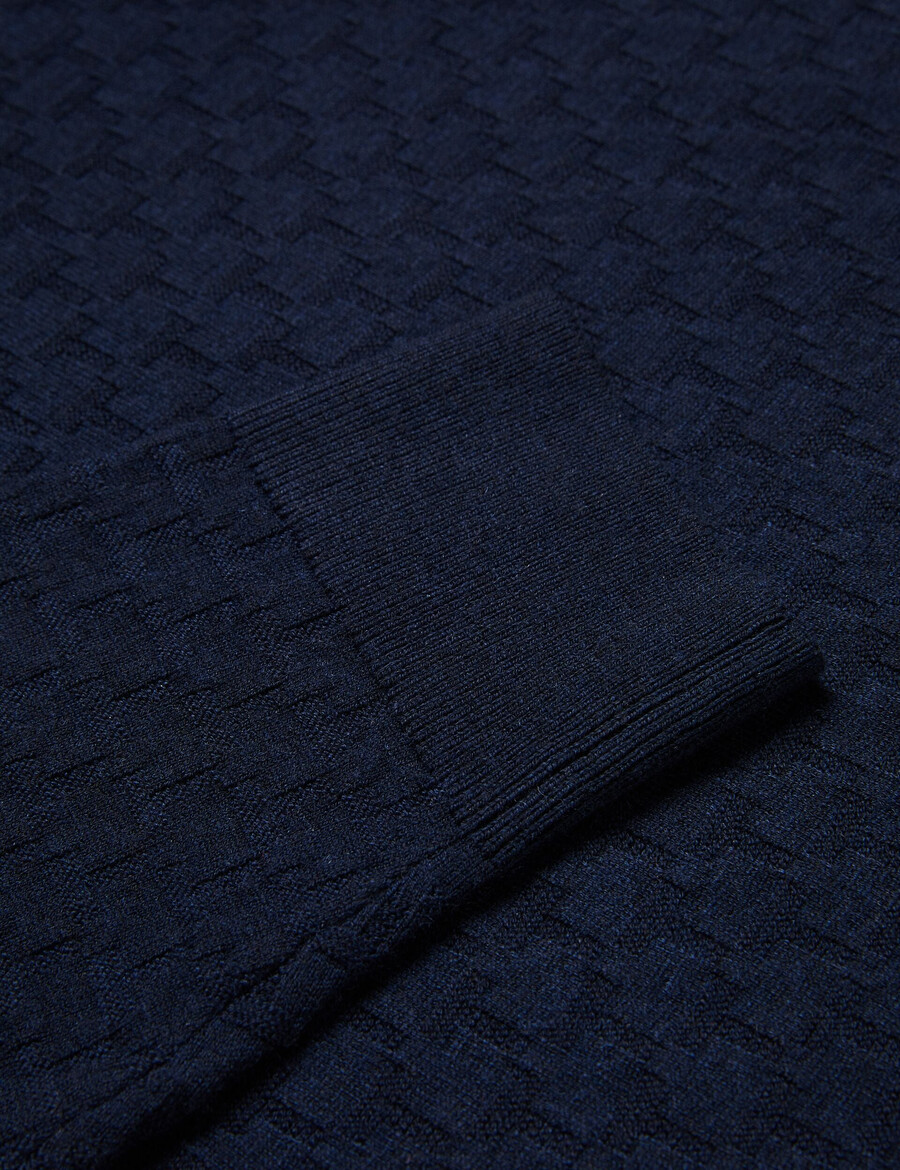 loung - trui met ronde hals en textuur gebreide structuur