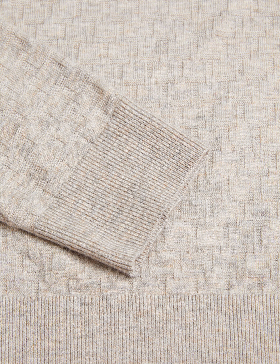 loung - trui met ronde hals en textuur gebreide structuur