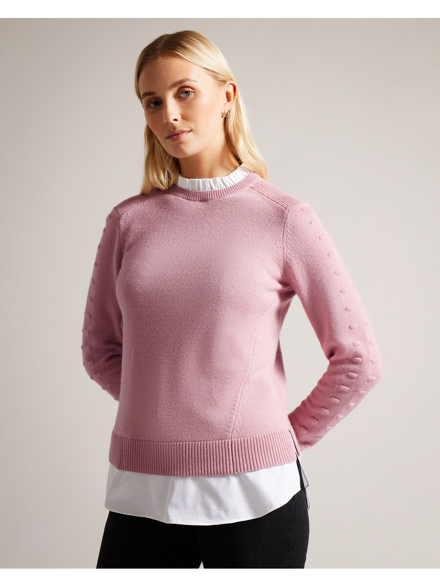 lissiah - trui met bobbeldetails aan de zoom
