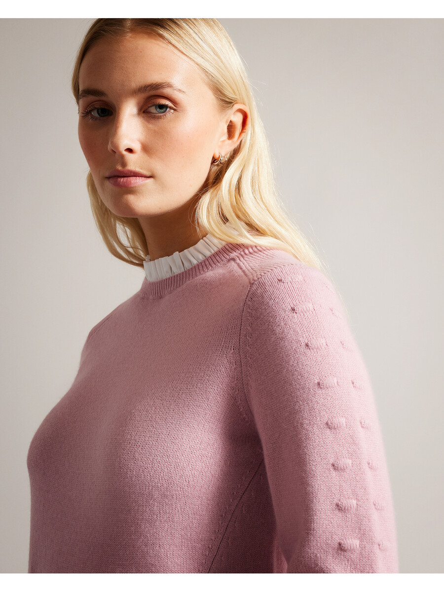lissiah - trui met bobbeldetails aan de zoom
