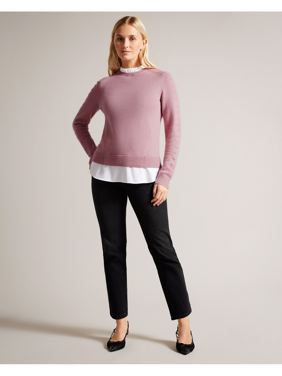 lissiah - trui met bobbeldetails aan de zoom