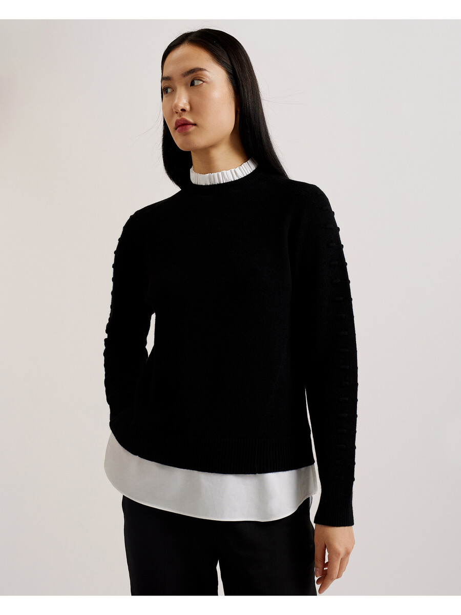 lissiah - trui met bobbeldetails aan de zoom