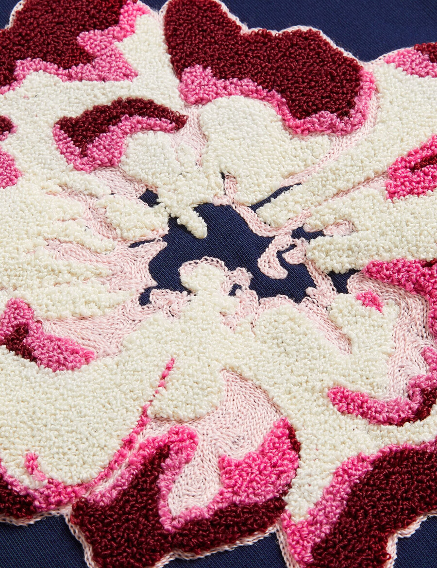 raynahh - katoenen sweatshirt met bloemenprint en textuur