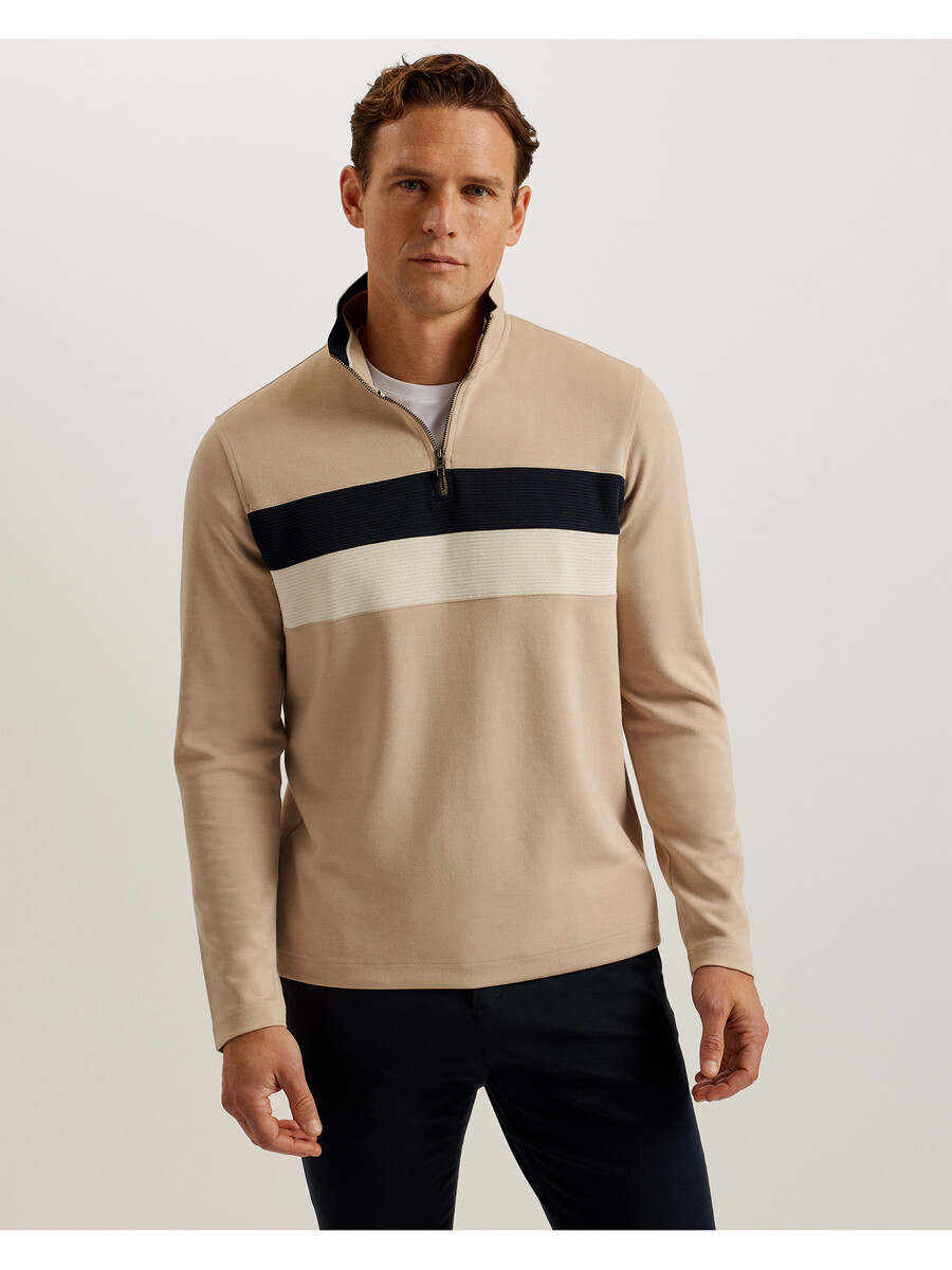 veller - longsleeve regular fit half zip