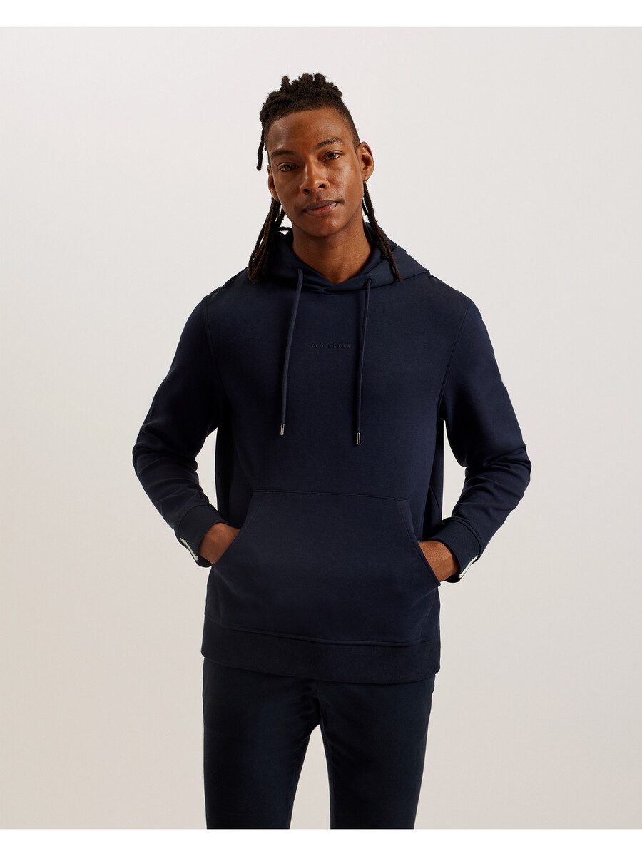 drotow - hoodie van katoenmix met logo-details