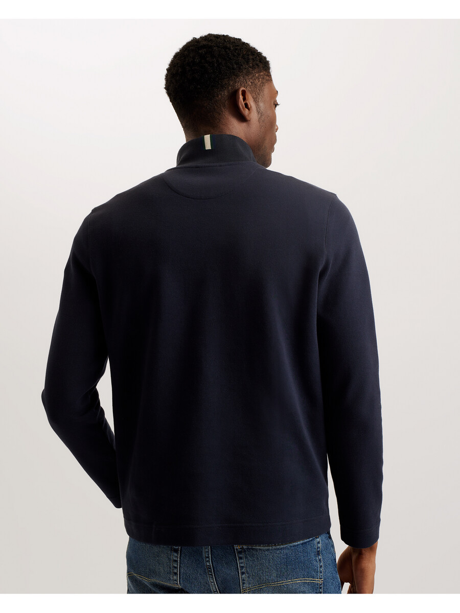 actos - merksweatshirt met halve rits katoenmix